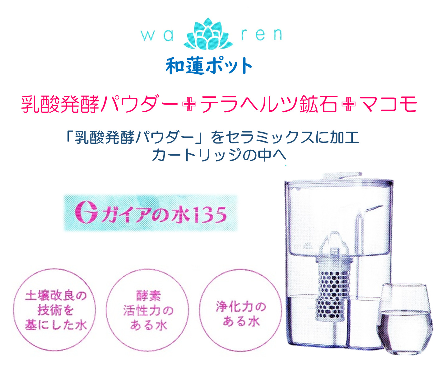 SALE／77%OFF】 ガイアの水 和蓮ポット白 ryouen.jp